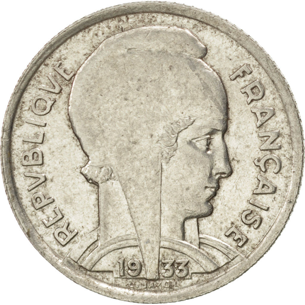 Coin, France, Bazor, 5 Francs, 1933, AU(55-58), Nickel, KM:887, Gadoury:753