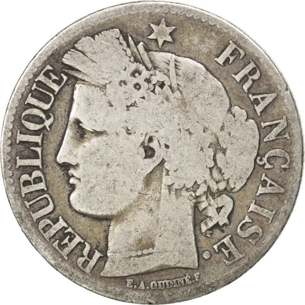 Monnaie, France, Cérès, 2 Francs, 1850, Paris, TB, Argent, KM:760.1