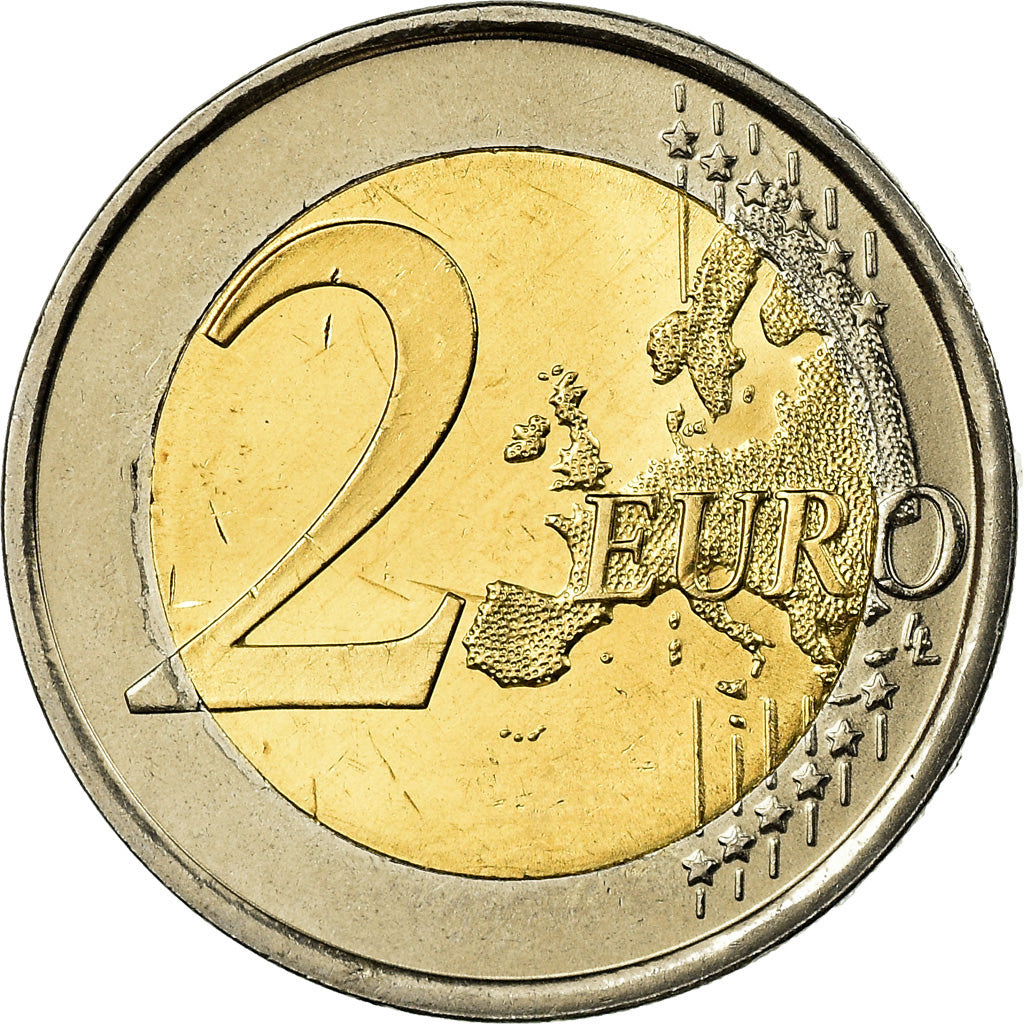 Spain, 2 Euro, 2008, Colorised, MS(63), Bi-Metallic, KM:1074