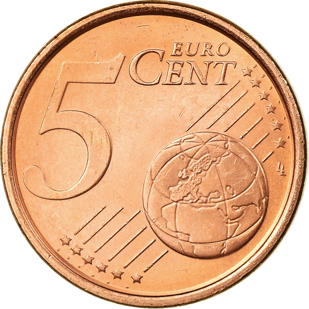 Spain, 5 Euro Cent, 2005, Colorised, MS(63), Copper Plated Steel, KM:1042