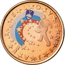 Slovenia, 5 Euro Cent, 2007, Colorised, MS(63), Copper Plated Steel, KM:70