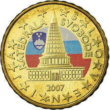 Slovenia, 10 Euro Cent, 2007, Colorised, MS(63), Brass, KM:71
