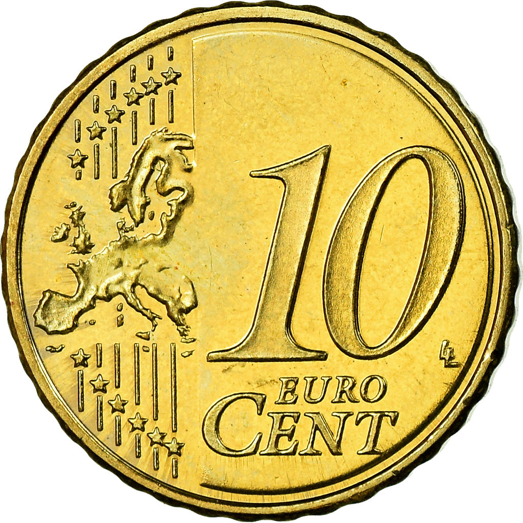 Slovenia, 10 Euro Cent, 2007, Colorised, MS(63), Brass, KM:71