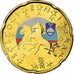 Slovenia, 20 Euro Cent, 2007, Colorised, MS(63), Brass, KM:72