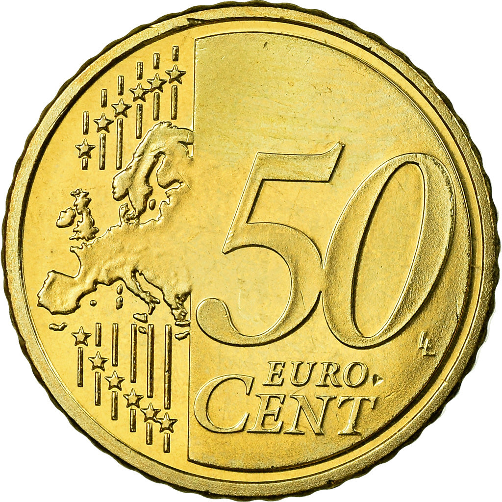 Slovenia, 50 Euro Cent, 2007, Colorised, MS(63), Brass, KM:73
