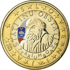 Slovenia, Euro, 2007, Colorised, MS(63), Bi-Metallic, KM:74