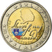 Slovenia, 2 Euro, 2007, Colorised, MS(63), Bi-Metallic, KM:75