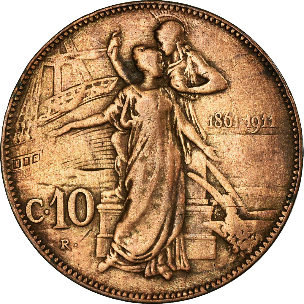 Münze, Italien, Vittorio Emanuele III, 10 Centesimi, 1911, Rome, SS, Bronze