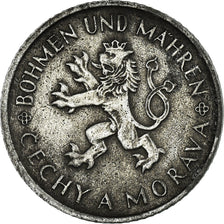 Coin, BOHEMIA & MORAVIA, Koruna, 1944, EF(40-45), Zinc, KM:4