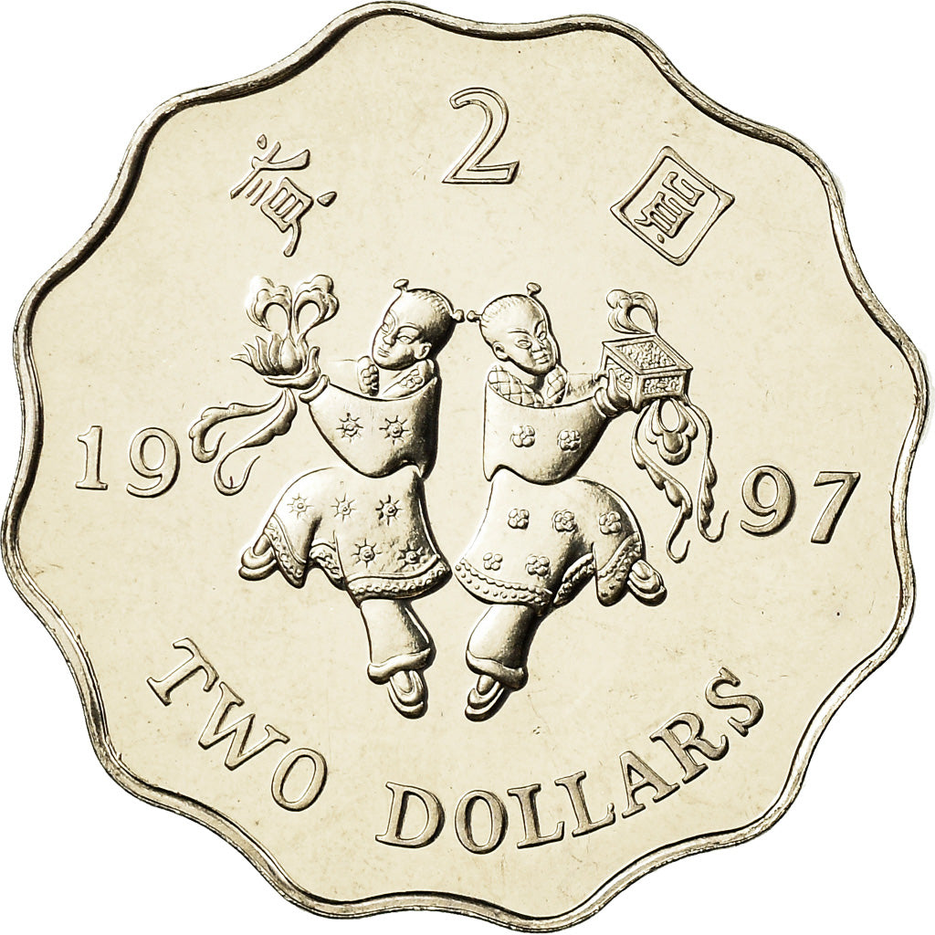 Moneta, Hong Kong, Elizabeth II, 2 Dollars, 1997, SPL, Rame-nichel, KM:64
