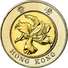 Coin, Hong Kong, 10 Dollars, 1997, MS(63), Bi-Metallic, KM:78