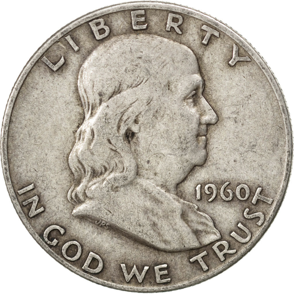 Coin, United States, Franklin Half Dollar, Half Dollar, 1960, U.S. Mint, Denver