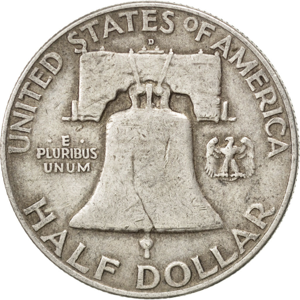 Coin, United States, Franklin Half Dollar, Half Dollar, 1960, U.S. Mint, Denver