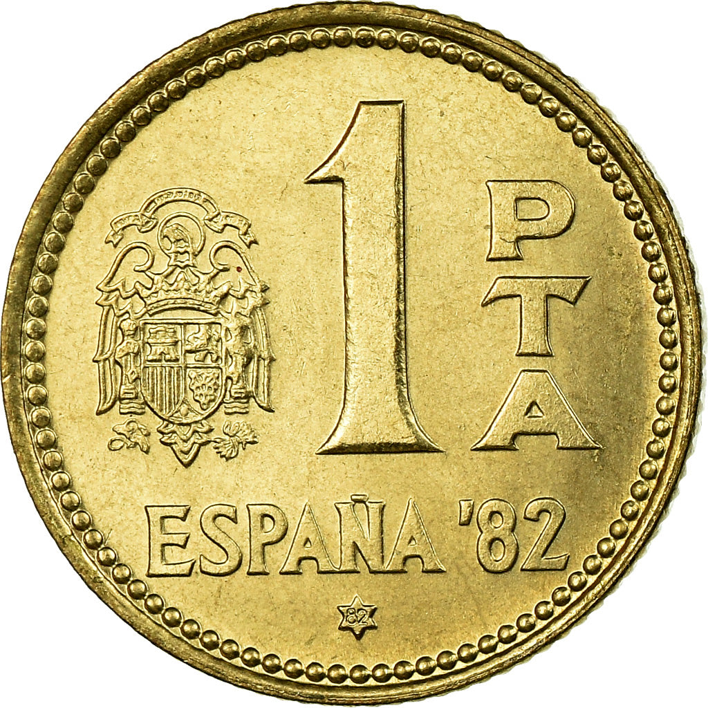 Coin, Spain, Juan Carlos I, Peseta, 1982, MS(63), Aluminum-Bronze, KM:816