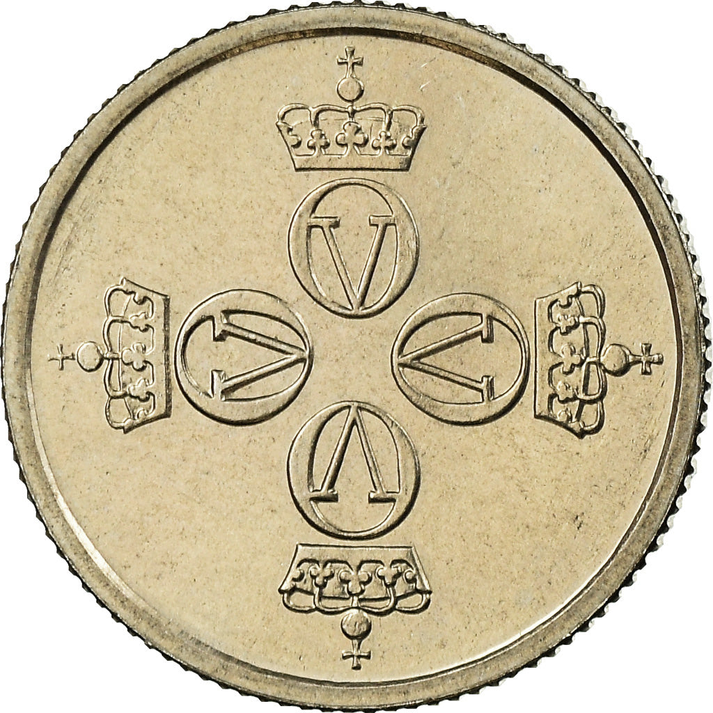Moneta, Norvegia, Olav V, 25 Öre, 1974, MB+, Rame-nichel, KM:417