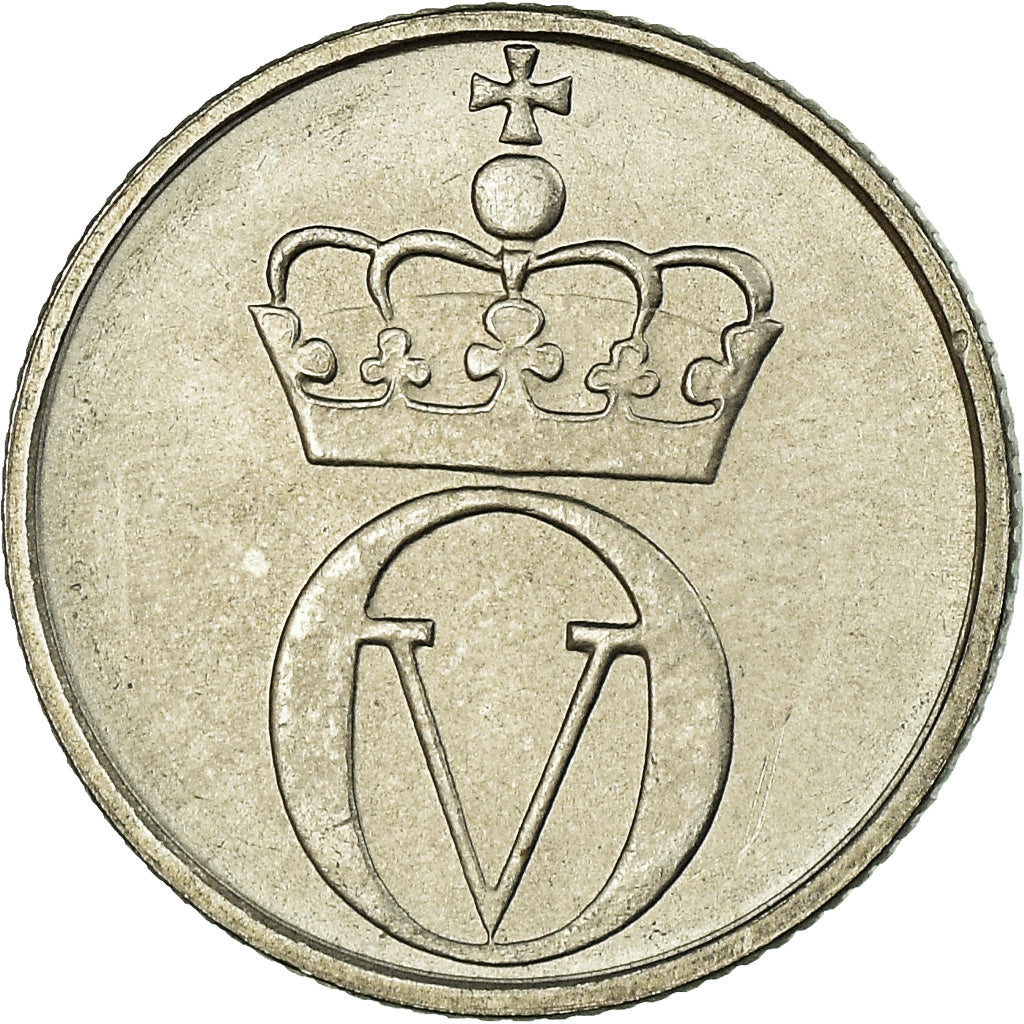 Munten, Noorwegen, Olav V, 10 Öre, 1973, UNC-, Copper-nickel, KM:411