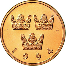 Coin, Sweden, Carl XVI Gustaf, 50 Öre, 1994, MS(63), Bronze, KM:878