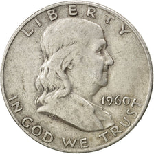 Coin, United States, Franklin Half Dollar, Half Dollar, 1960, U.S. Mint, Denver
