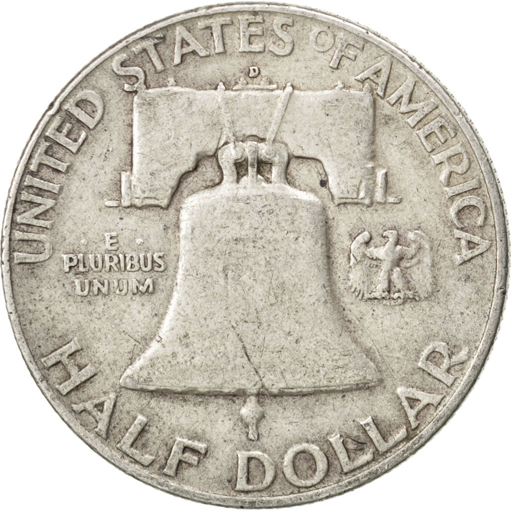 Coin, United States, Franklin Half Dollar, Half Dollar, 1960, U.S. Mint, Denver