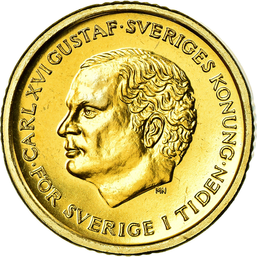Coin, Sweden, Carl XVI Gustaf, 10 Kronor, 1994, MS(63), Copper-Aluminum-Zinc