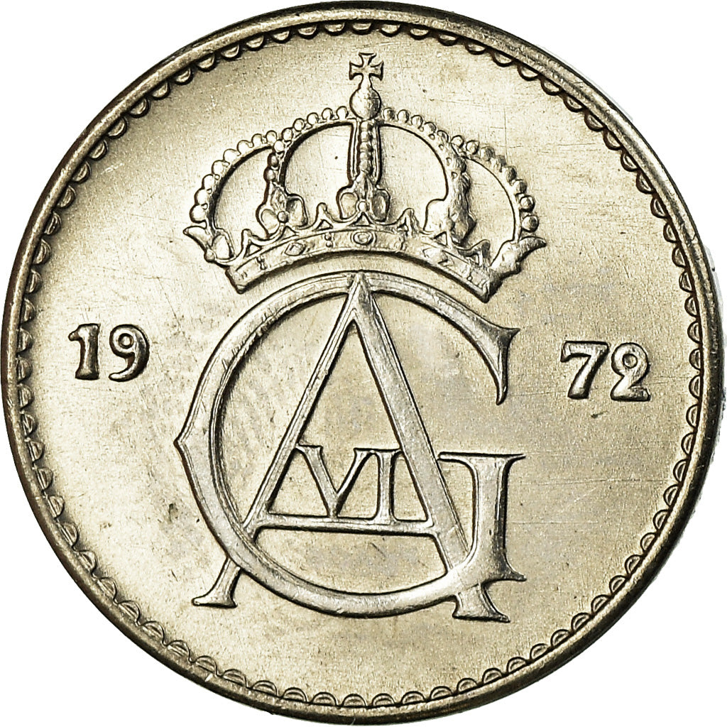 Moneda, Suecia, Gustaf VI, 10 Öre, 1972, SC, Cobre - níquel, KM:835