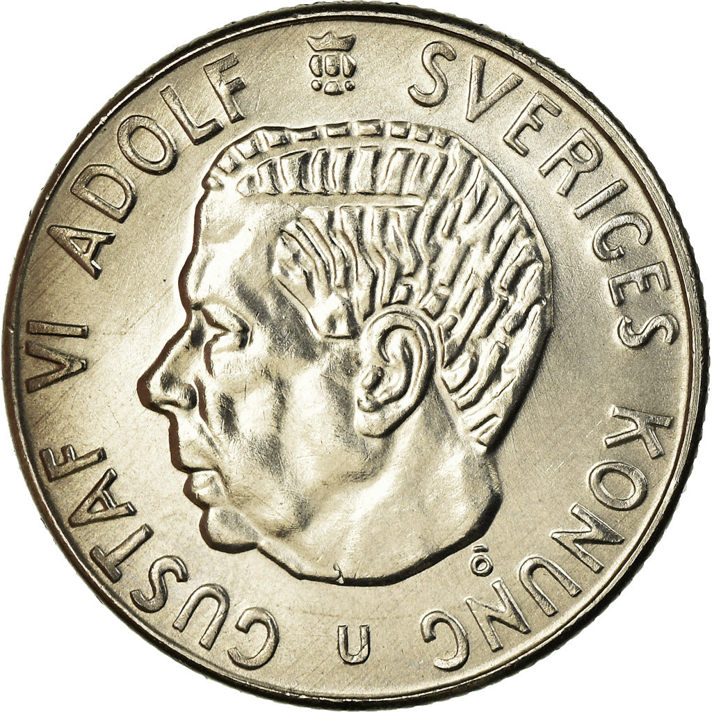 Coin, Sweden, Gustaf VI, Krona, 1972, MS(63), Copper-Nickel Clad Copper, KM:826a