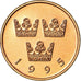 Coin, Sweden, Carl XVI Gustaf, 50 Öre, 1995, MS(63), Bronze, KM:878