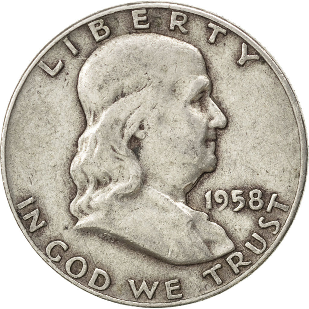 UNITED STATES, Franklin Half Dollar, Half Dollar, 1958, U.S. Mint, KM #199,...