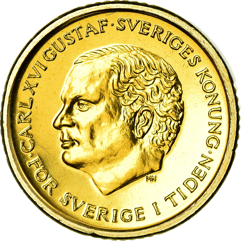 Coin, Sweden, Carl XVI Gustaf, 10 Kronor, 1995, MS(63), Copper-Aluminum-Zinc