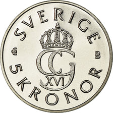 Coin, Sweden, Carl XVI Gustaf, 5 Kronor, 1995, MS(63), Copper-Nickel Clad