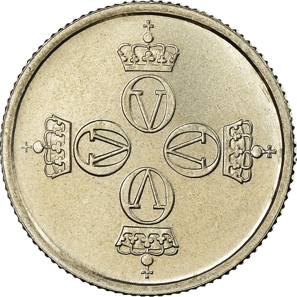 Coin, Norway, Olav V, 25 Öre, 1974, MS(63), Copper-nickel, KM:417