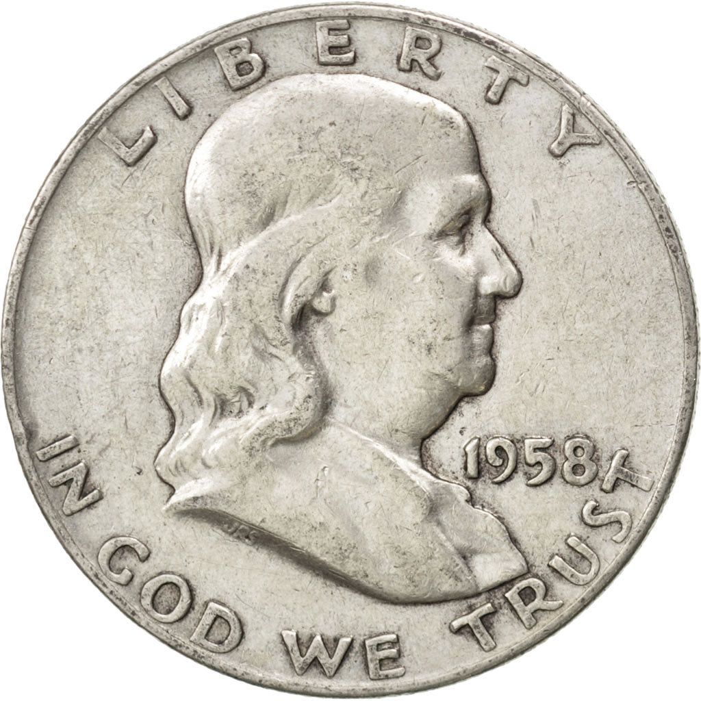 UNITED STATES, Franklin Half Dollar, Half Dollar, 1958, U.S. Mint, KM #199,...