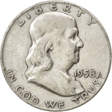 UNITED STATES, Franklin Half Dollar, Half Dollar, 1958, U.S. Mint, KM #199,...