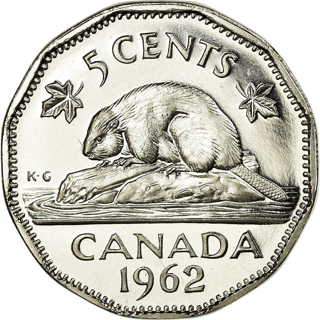 Coin, Canada, Elizabeth II, 5 Cents, 1962, Royal Canadian Mint, Ottawa, MS(63)