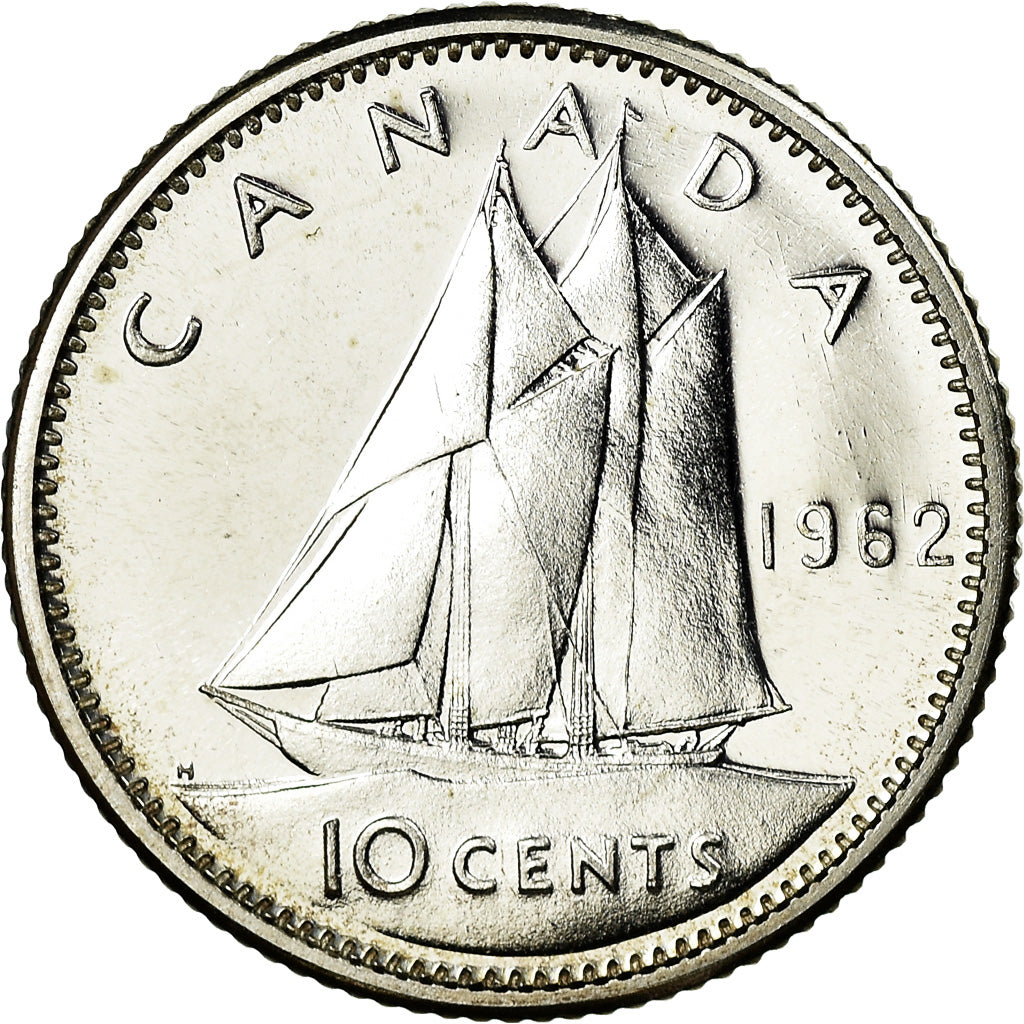 Monnaie, Canada, Elizabeth II, 10 Cents, 1962, Royal Canadian Mint, Ottawa, SPL