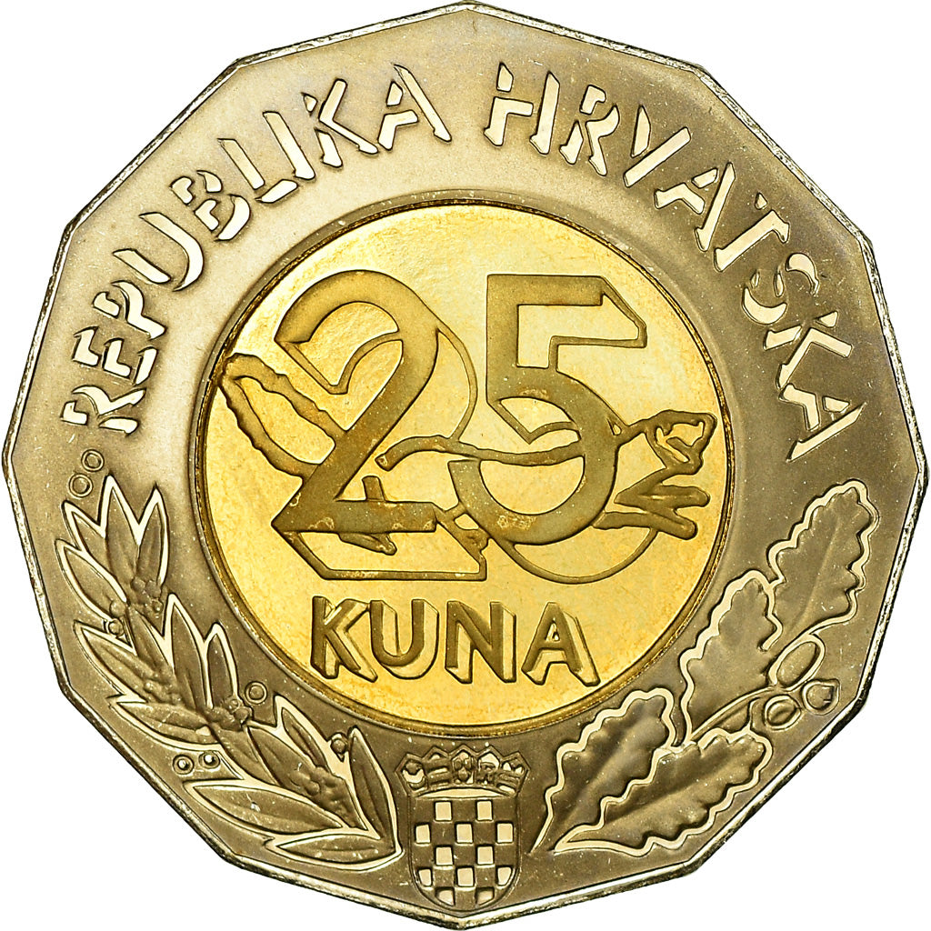 Münze, Kroatien, 25 Kuna, 1997, STGL, Bi-Metallic, KM:48