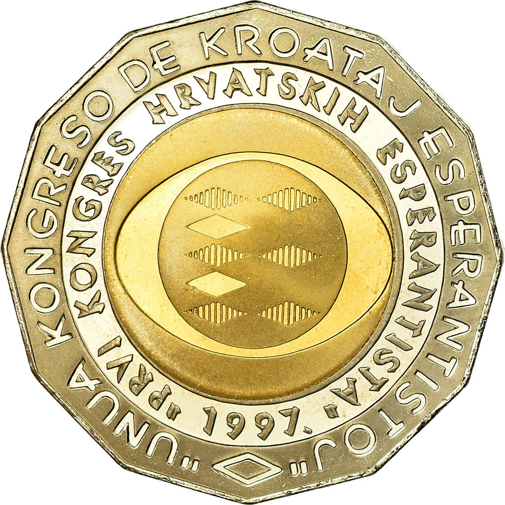 Coin, Croatia, 25 Kuna, 1997, MS(65-70), Bi-Metallic, KM:49