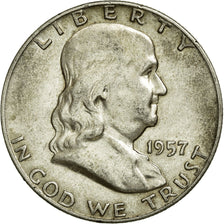 Coin, United States, Franklin Half Dollar, Half Dollar, 1957, U.S. Mint, Denver