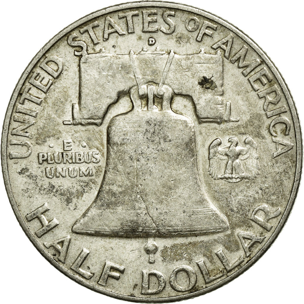 Coin, United States, Franklin Half Dollar, Half Dollar, 1957, U.S. Mint, Denver
