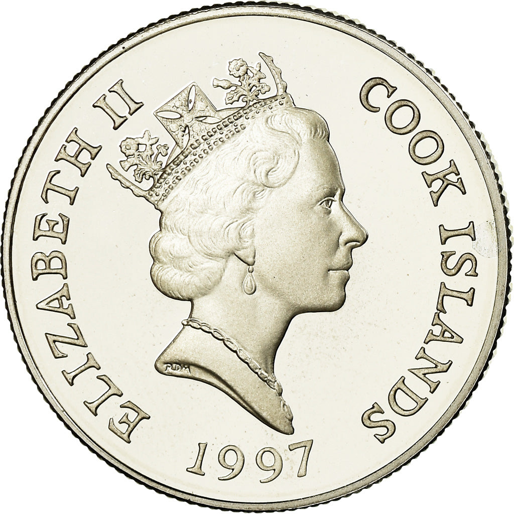 Coin, Cook Islands, Elizabeth II, 2 Dollars, 1997, Franklin Mint, Proof, MS(63)