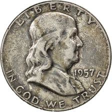 UNITED STATES, Franklin Half Dollar, Half Dollar, 1957, U.S. Mint, KM #199,...