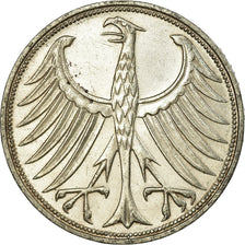 Coin, GERMANY - FEDERAL REPUBLIC, 5 Mark, 1973, Stuttgart, EF(40-45), Silver