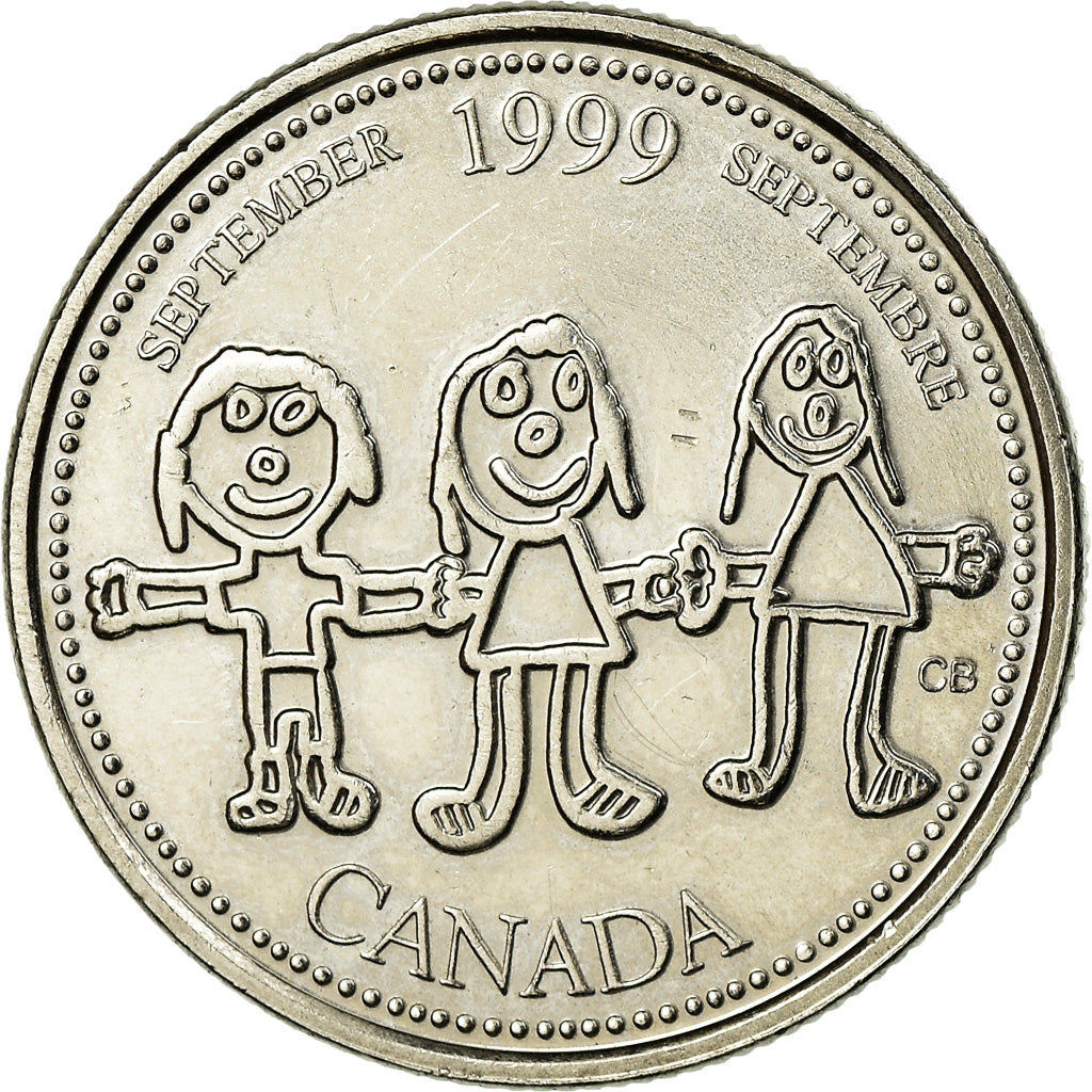 Coin, Canada, Elizabeth II, September, 25 Cents, 1999, Royal Canadian Mint