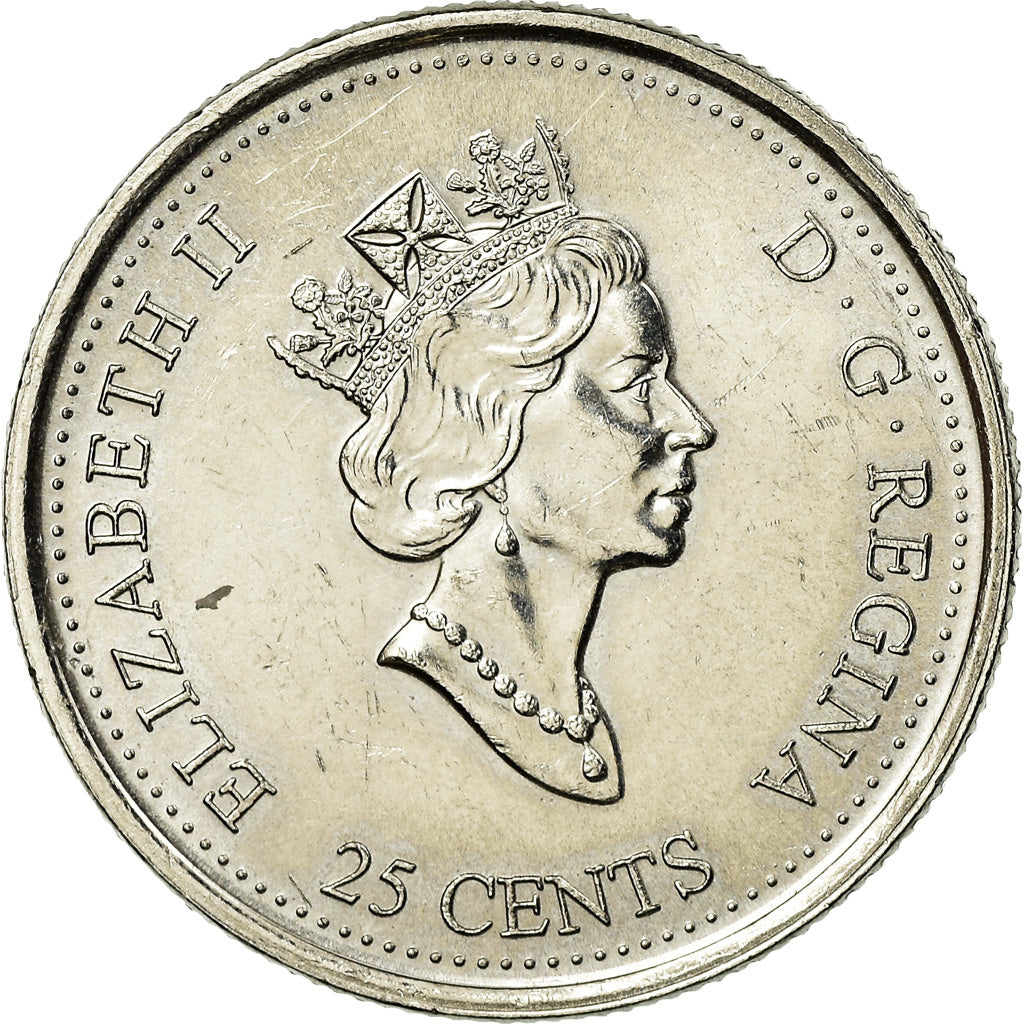Coin, Canada, Elizabeth II, September, 25 Cents, 1999, Royal Canadian Mint