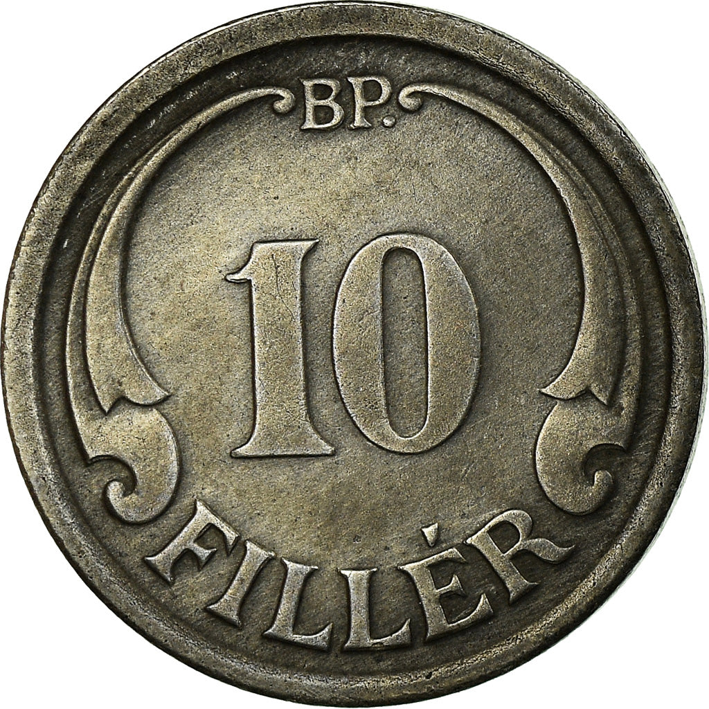 Moneda, Hungría, 10 Filler, 1942, Budapest, MBC, Acero, KM:507a