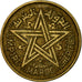 Coin, Morocco, Mohammed V, 50 Centimes, 1945, Paris, EF(40-45), Aluminum-Bronze