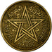 Moneda, Marruecos, Mohammed V, 50 Centimes, 1945, Paris, MBC, Aluminio - bronce