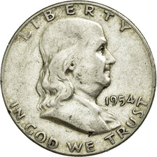 Coin, United States, Franklin Half Dollar, Half Dollar, 1954, U.S. Mint
