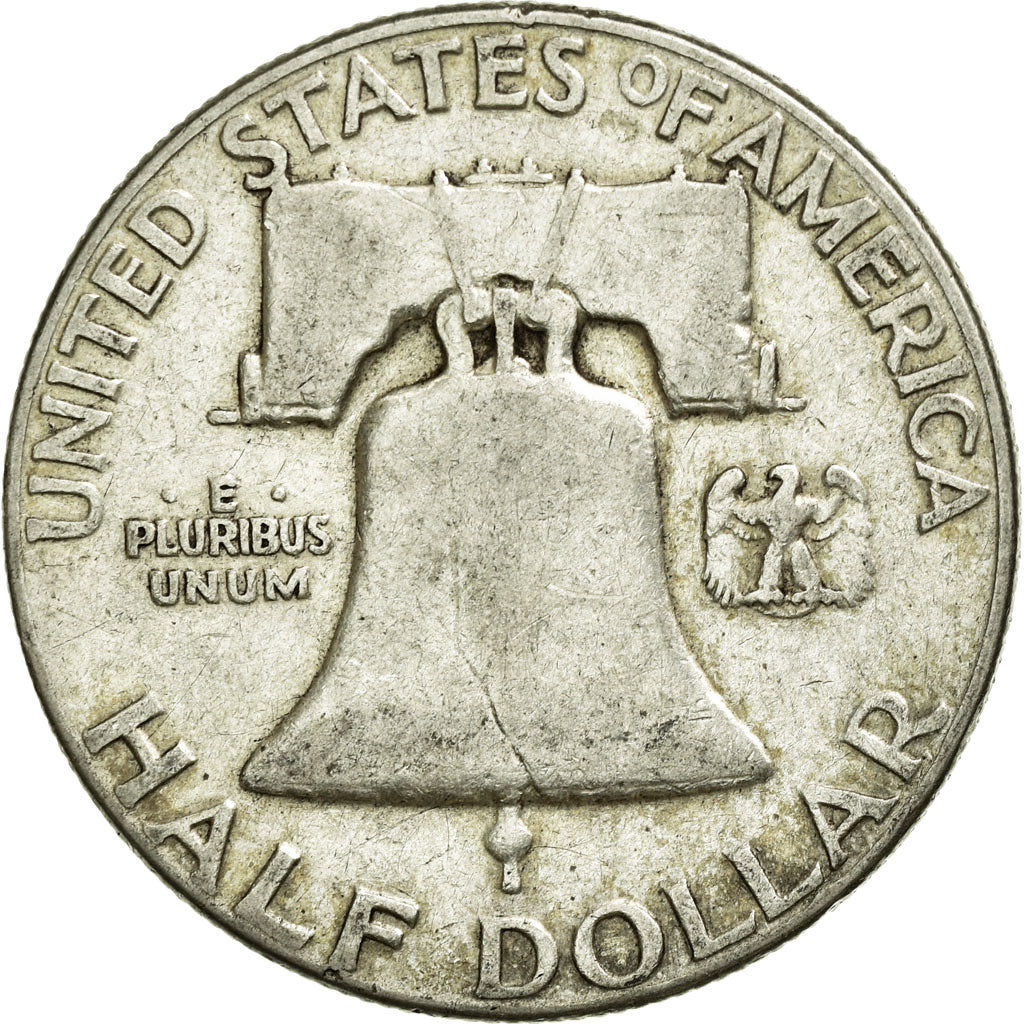 Coin, United States, Franklin Half Dollar, Half Dollar, 1954, U.S. Mint