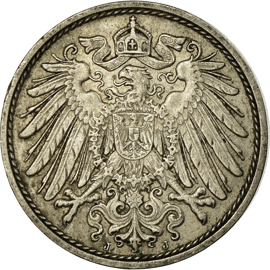 Coin, GERMANY - EMPIRE, Wilhelm II, 10 Pfennig, 1911, Hambourg, EF(40-45)